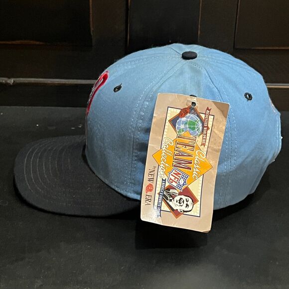 NWT Vintage 90s New Era Houston Oilers Snapback Hat Classic Team Made in USA - Picture 3 of 11